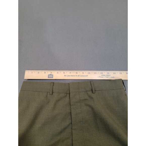 Vintage US Military Pants Mens 32R Green Poly Wool Tropical Dress Uniform 80s - Picture 5 of 11